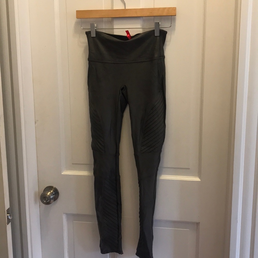 Spanx Moto Faux Leather Leggings